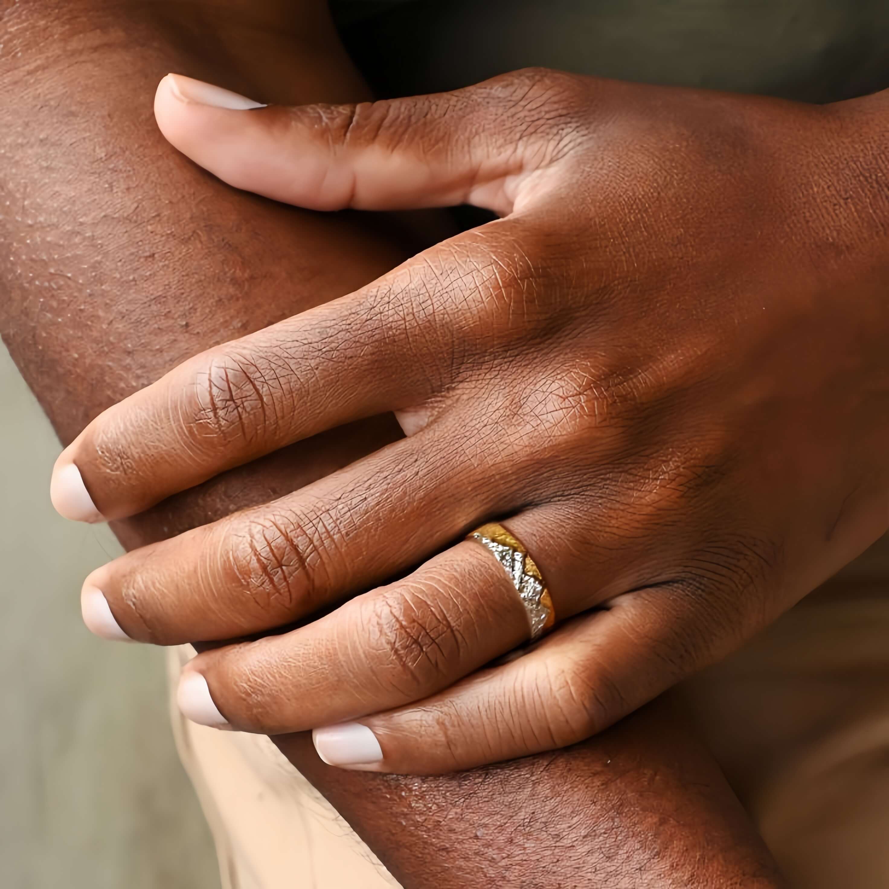 【Mt. Elbert】 Gold Rersonalized  Mount Mens/Womens Wedding Ring