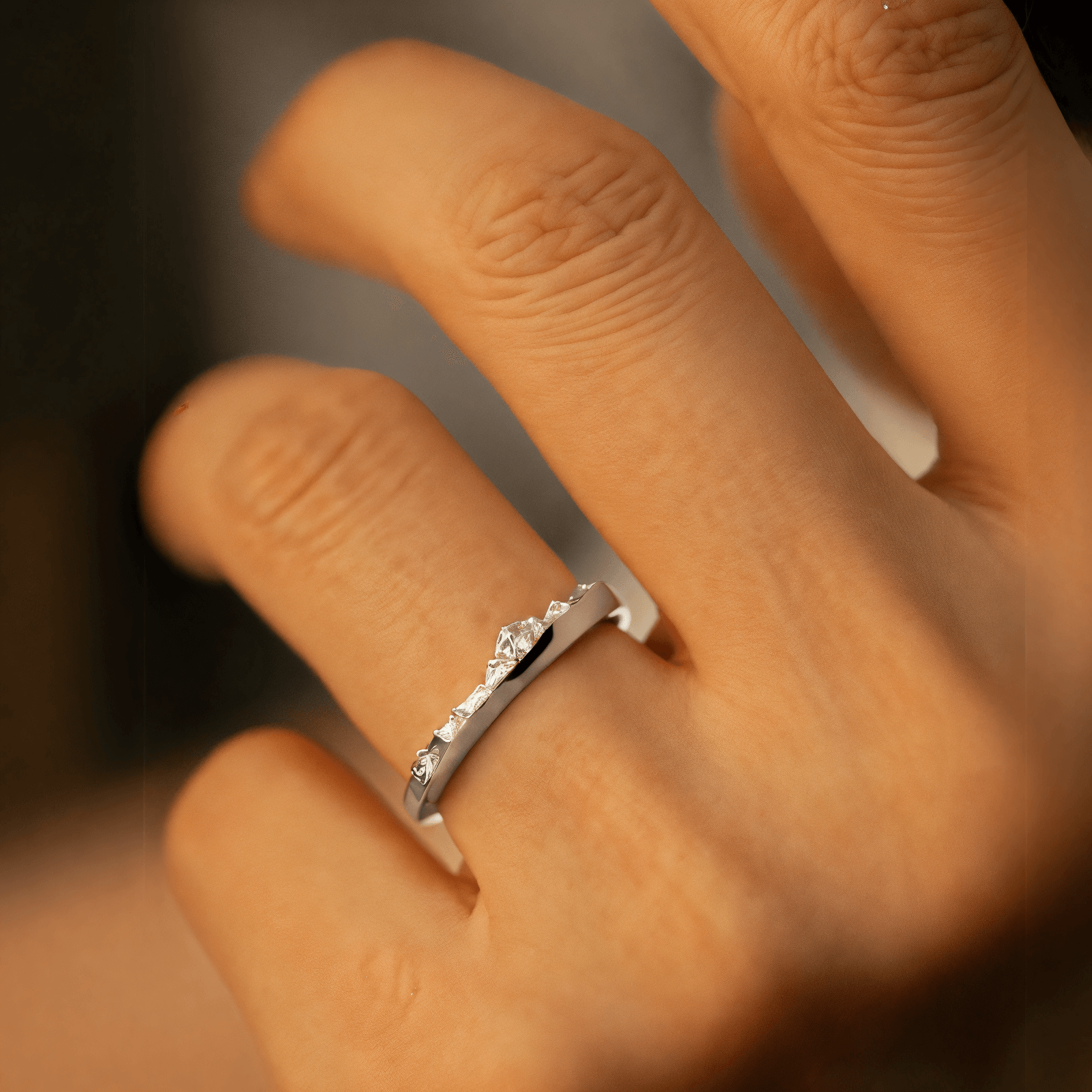 【Mt. Kailash】 Titanium Hand-Engraved Mount Ring Mens/Womens Wedding Ring