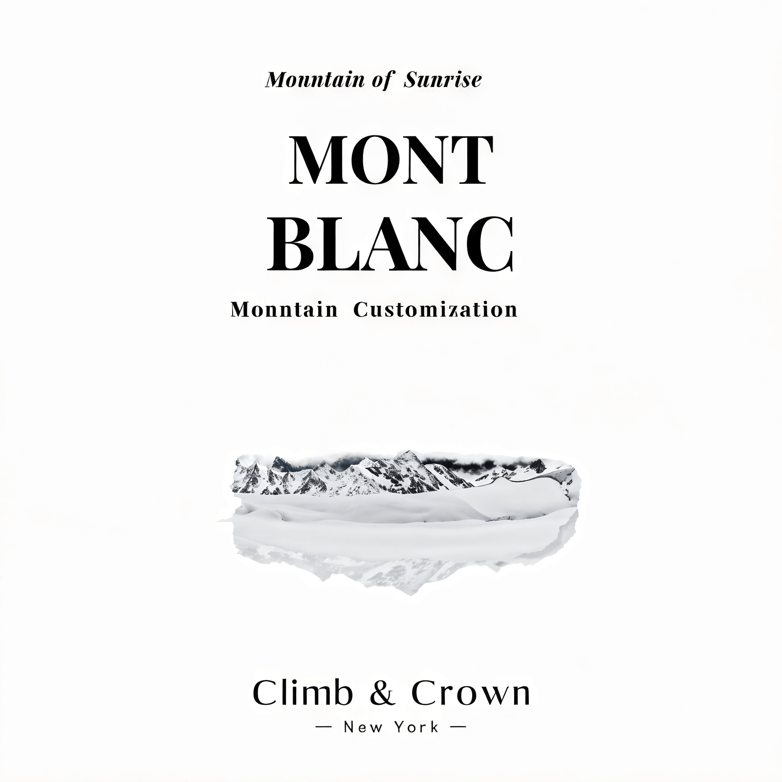 【Mont Blanc】 Hand-Engraved Mount Mens/Womens Wedding Ring