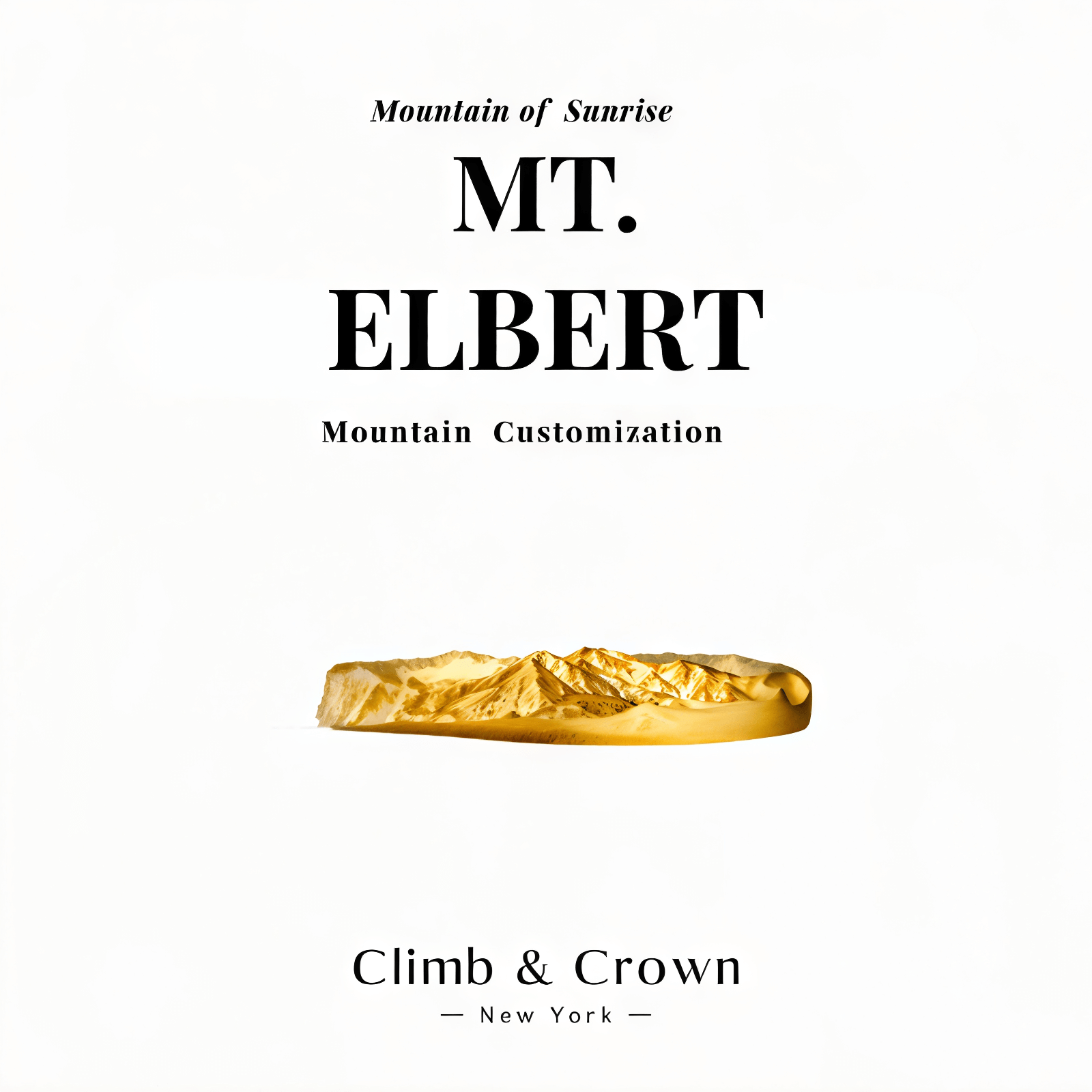 【Mt.Elbert】Gold Hand-Engraved Mount Mens/Womens Wedding Ring