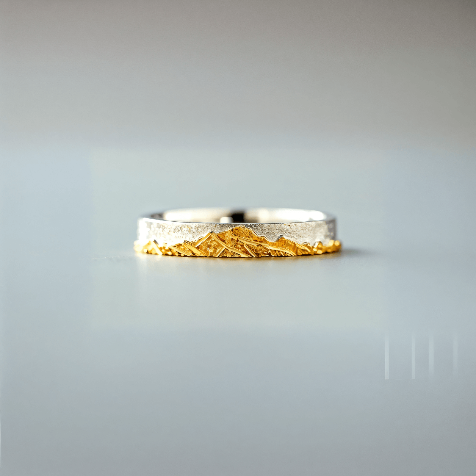 【Mt. Rainier】Hand-Engraved Mount Mens/Womens Wedding Ring